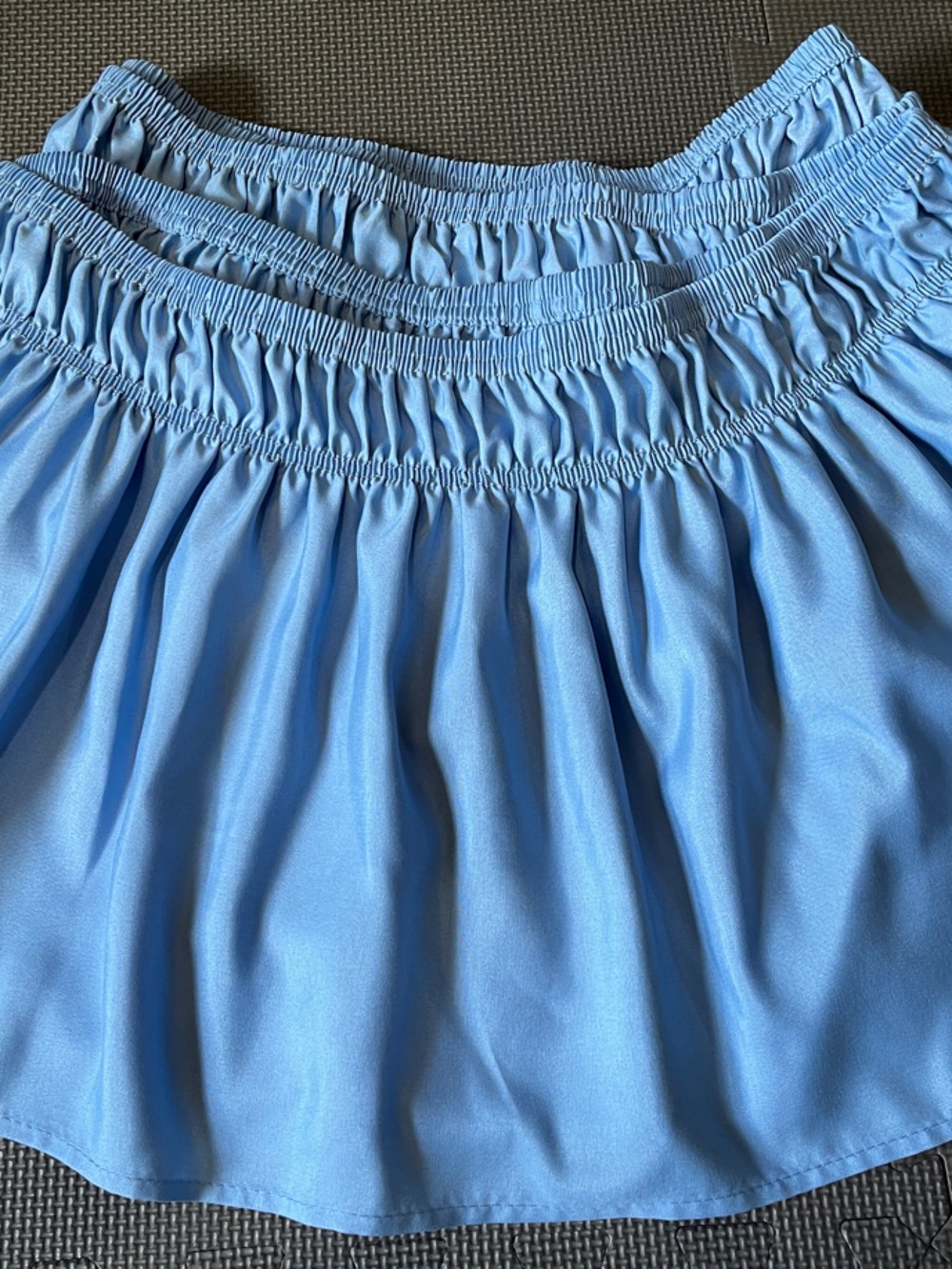 2 King size 13” drop soft blue elastic and adjustable polyester bed skirts